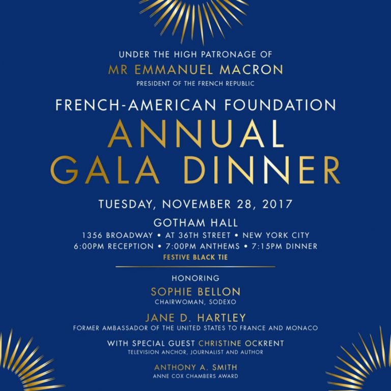 2017 Annual Gala Dinner - French-American Foundation